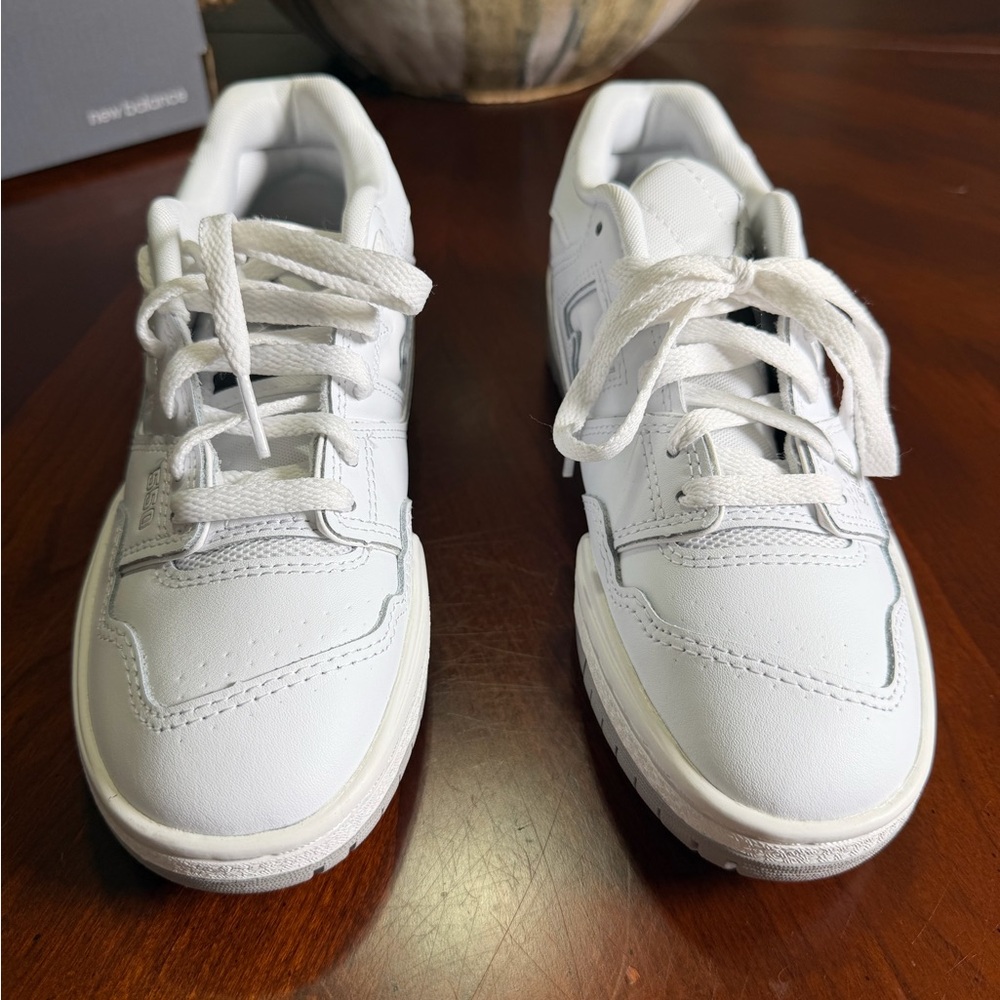 New Balance Kids' White Leather Sneakers - Classic Style